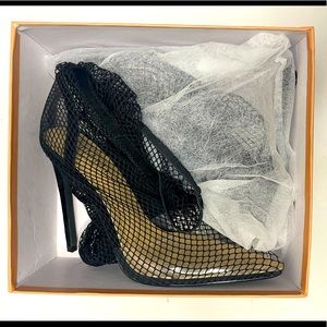 Simmi London Fishnet Thigh-High Boot